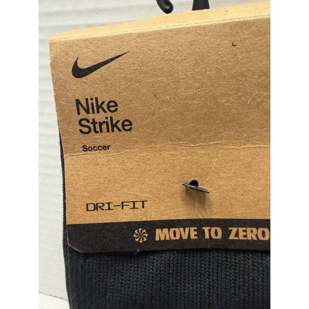 Nike Strike Soccer Dri-Fit Knee-High Black Socks Size XS (13C-3Y)